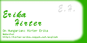 erika hirter business card
